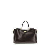 Dolce & Gabbana Brown Calf Leather Vittoria Medium Handbag