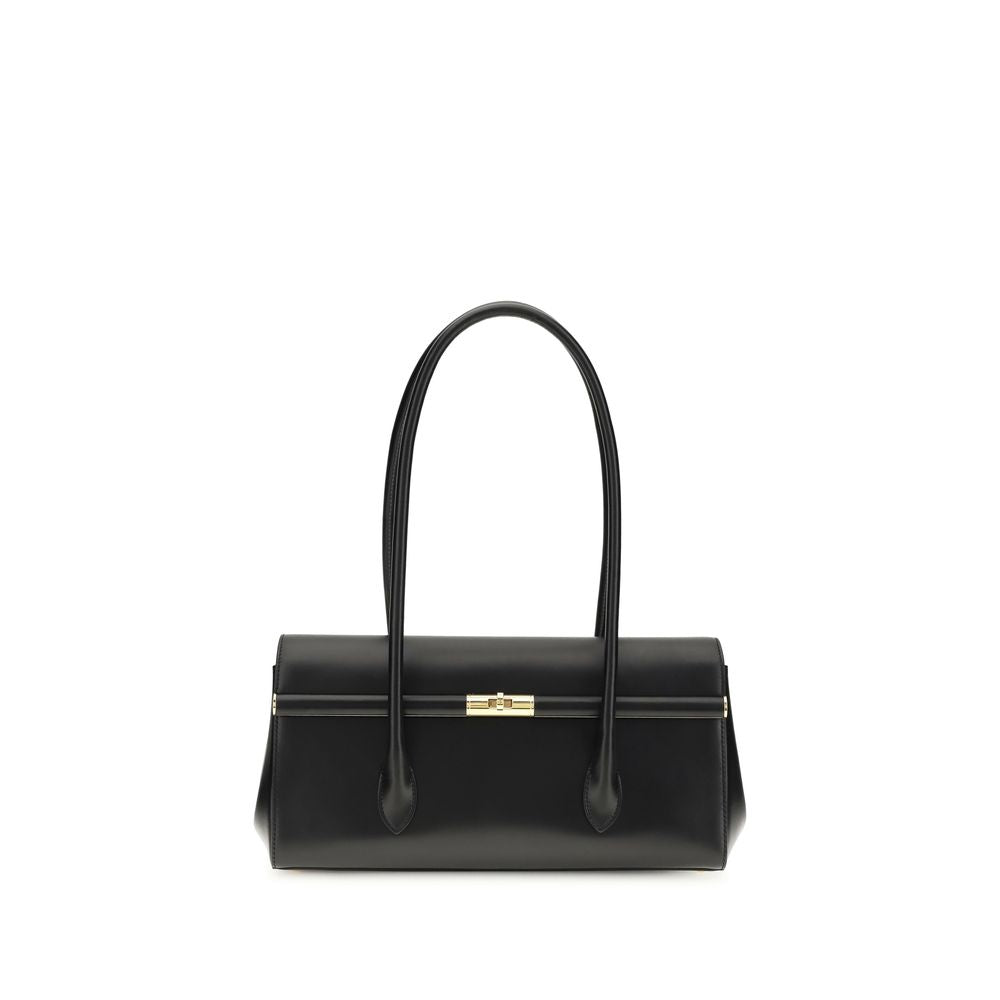 Dolce & Gabbana Black Calf Leather Marlene Shoulder Bag