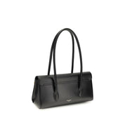 Dolce & Gabbana Black Calf Leather Marlene Shoulder Bag