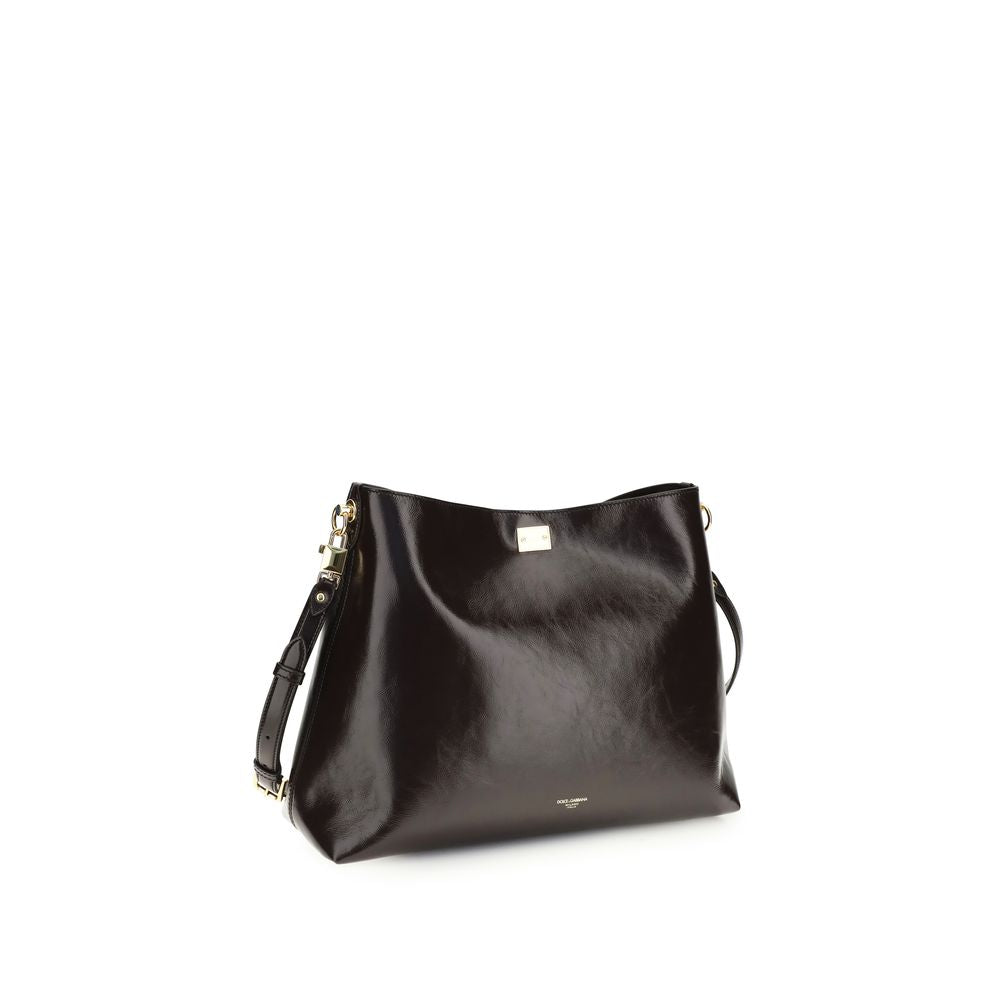 Dolce & Gabbana Brown Calf Leather Shoulder Bag