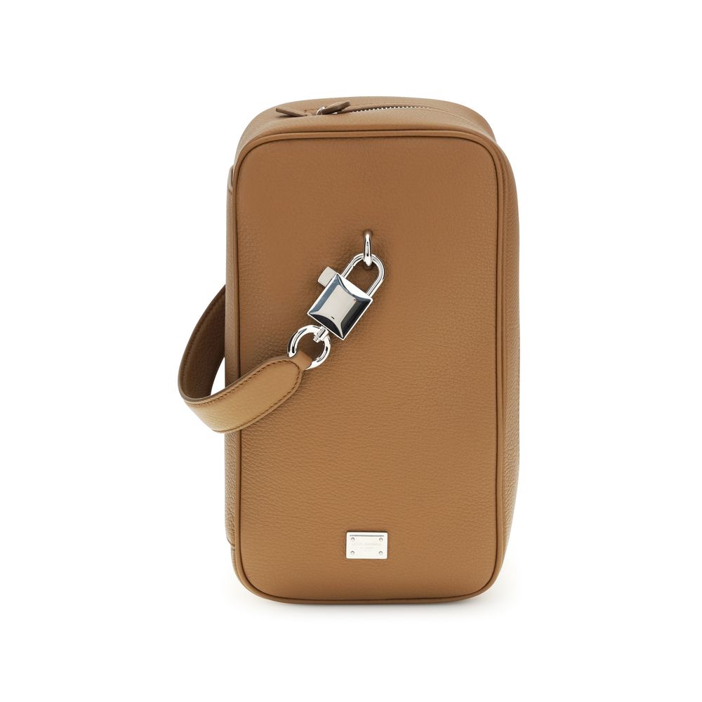 Dolce & Gabbana Brown Calf Leather Handbag