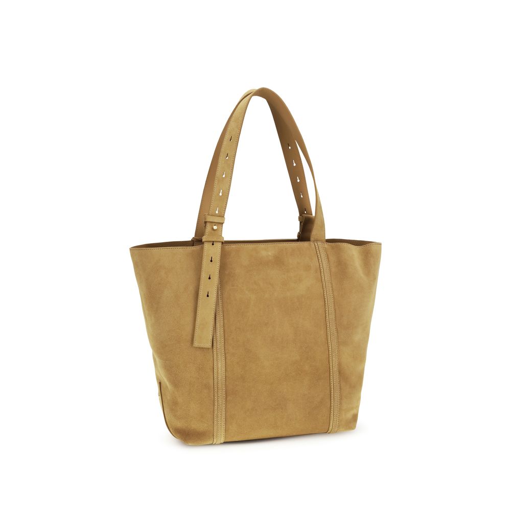 Golden Goose Beige Calf Leather East West 24/7 Shoulder Bag