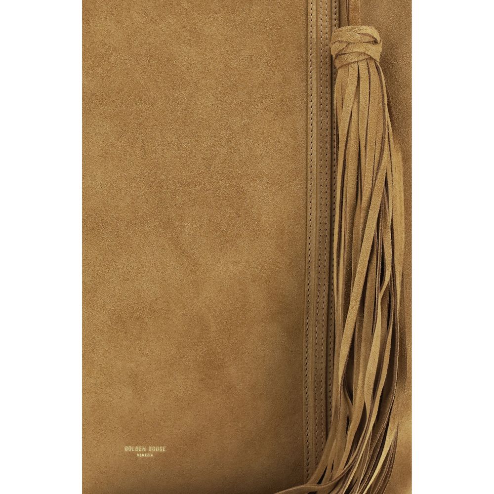 Golden Goose Beige Calf Leather East West 24/7 Shoulder Bag