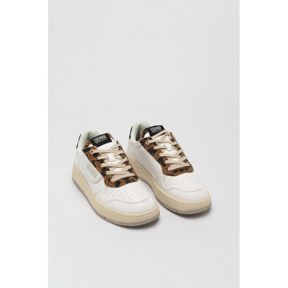Colmar White+Black+Warm Gray Polyurethane Low Top Sneakers