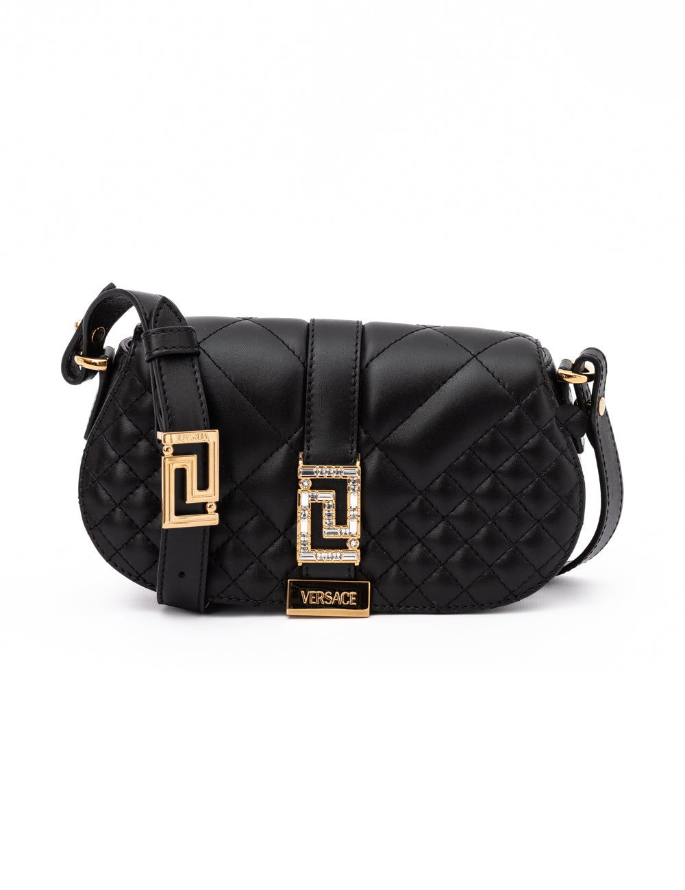 Versace Black Lambskin Shoulder Bag