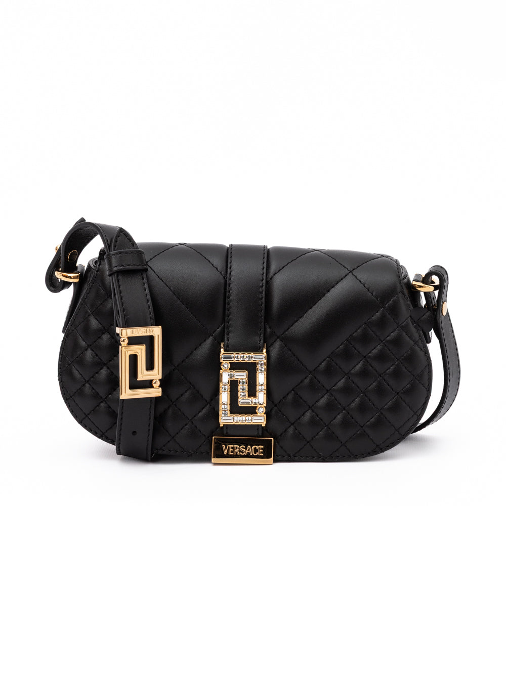 Versace Black Lambskin Shoulder Bag