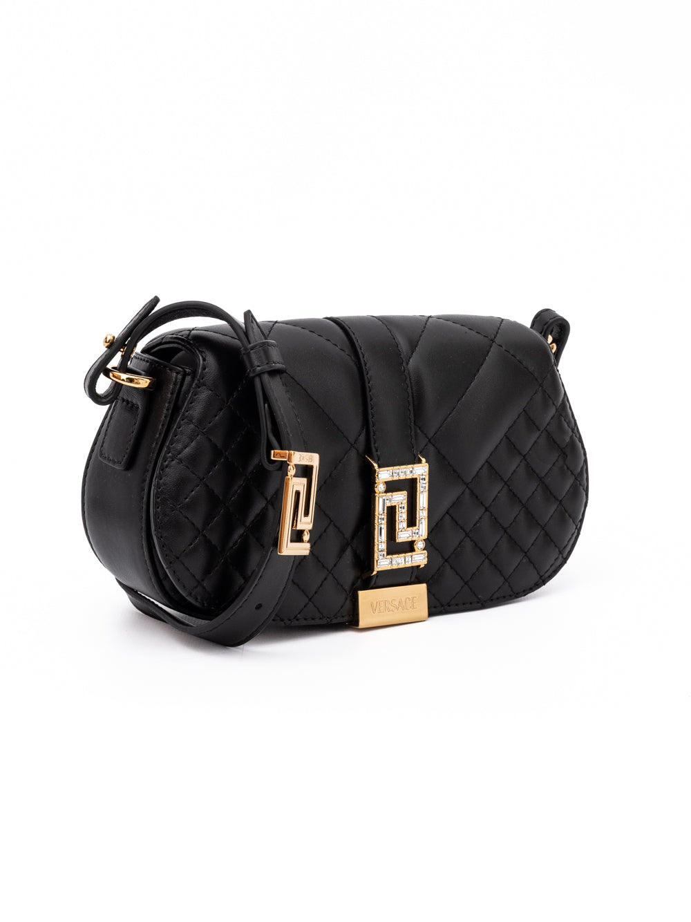Versace Black Lambskin Shoulder Bag