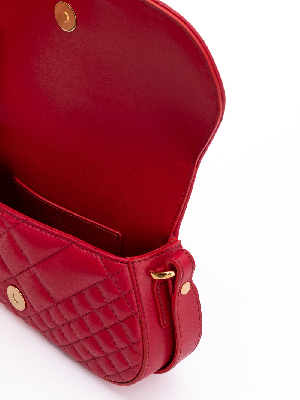 Versace Red Lambskin Shoulder Bag