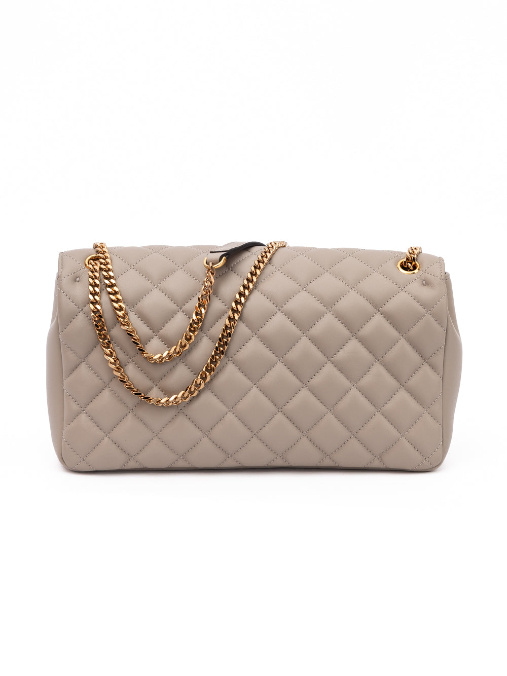 Versace Taupe Lambskin Shoulder Bag