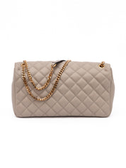 Versace Taupe Lambskin Shoulder Bag