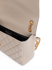 Versace Taupe Lambskin Shoulder Bag