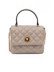 Versace Taupe Lambskin Handbag