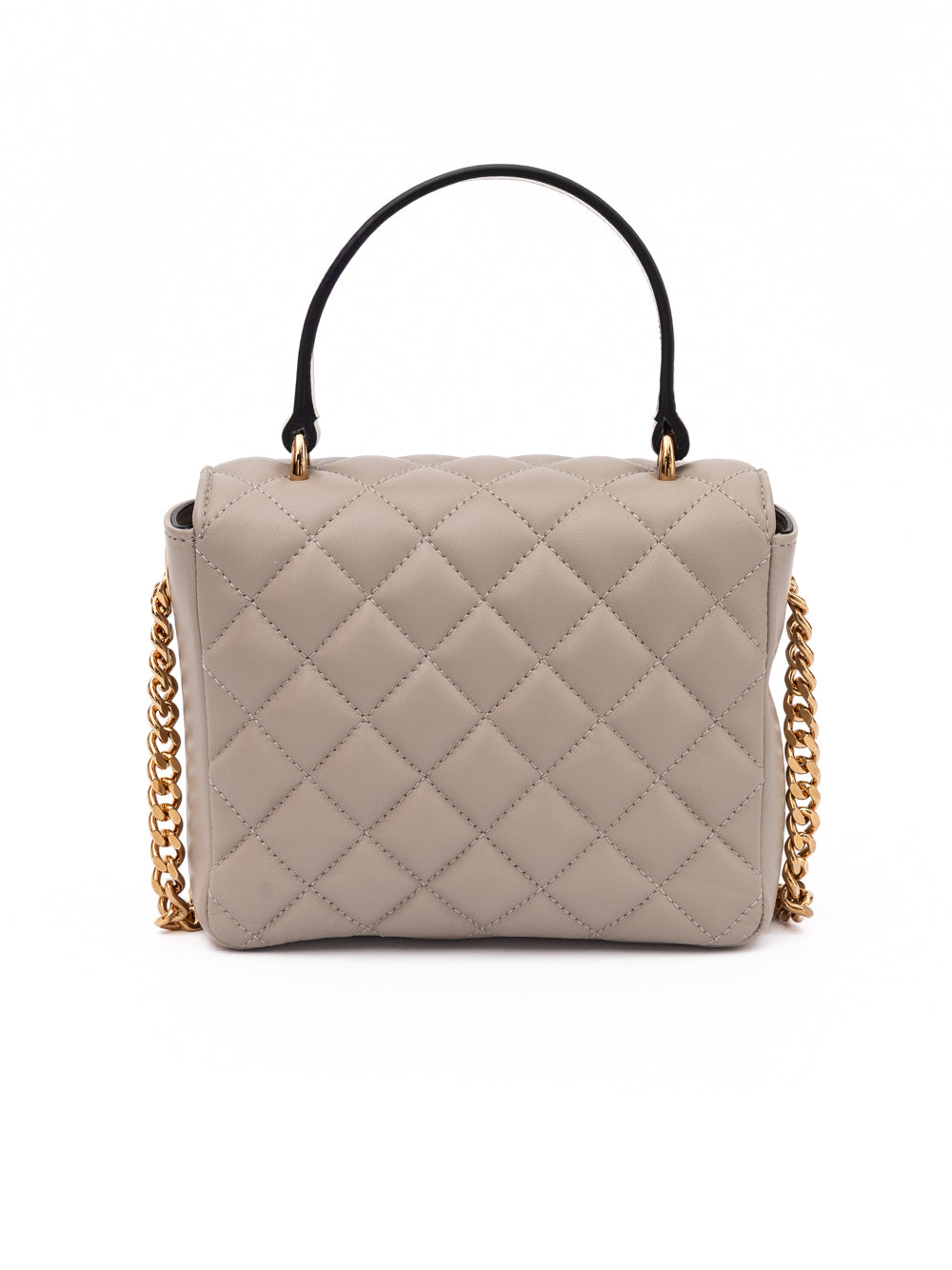 Versace Taupe Lambskin Handbag