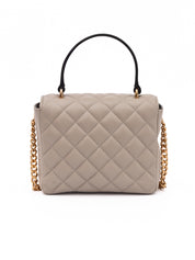 Versace Taupe Lambskin Handbag