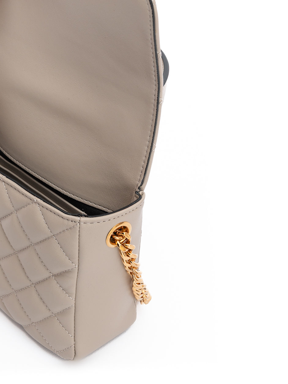 Versace Taupe Lambskin Handbag
