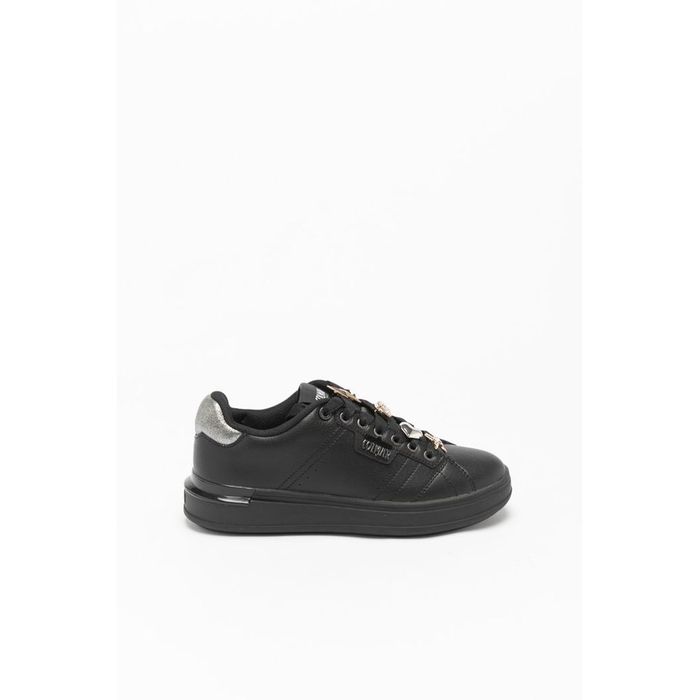 Colmar Black Polyurethane Low Top Sneakers