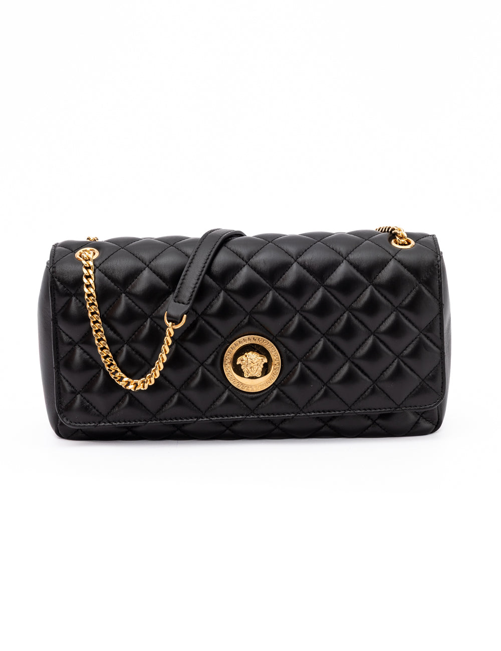 Versace Black Lambskin Shoulder Bag