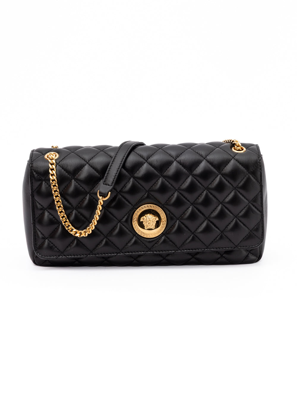 Versace Black Lambskin Shoulder Bag