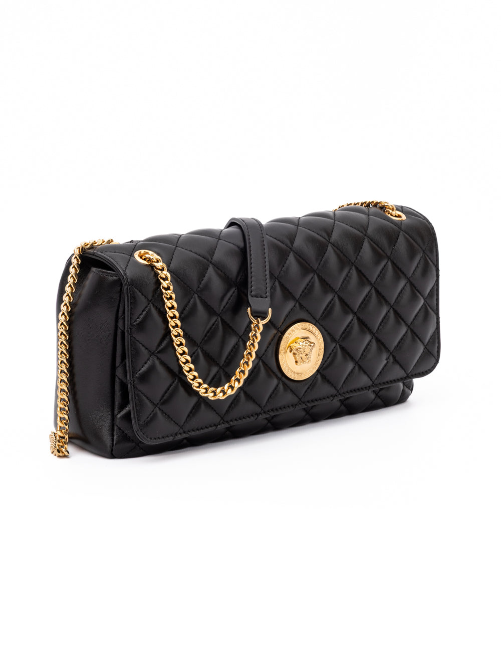 Versace Black Lambskin Shoulder Bag