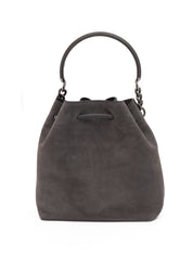 Jimmy Choo Dark Grey Suede Bucket Bag