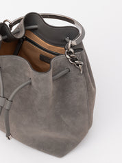 Jimmy Choo Dark Grey Suede Bucket Bag