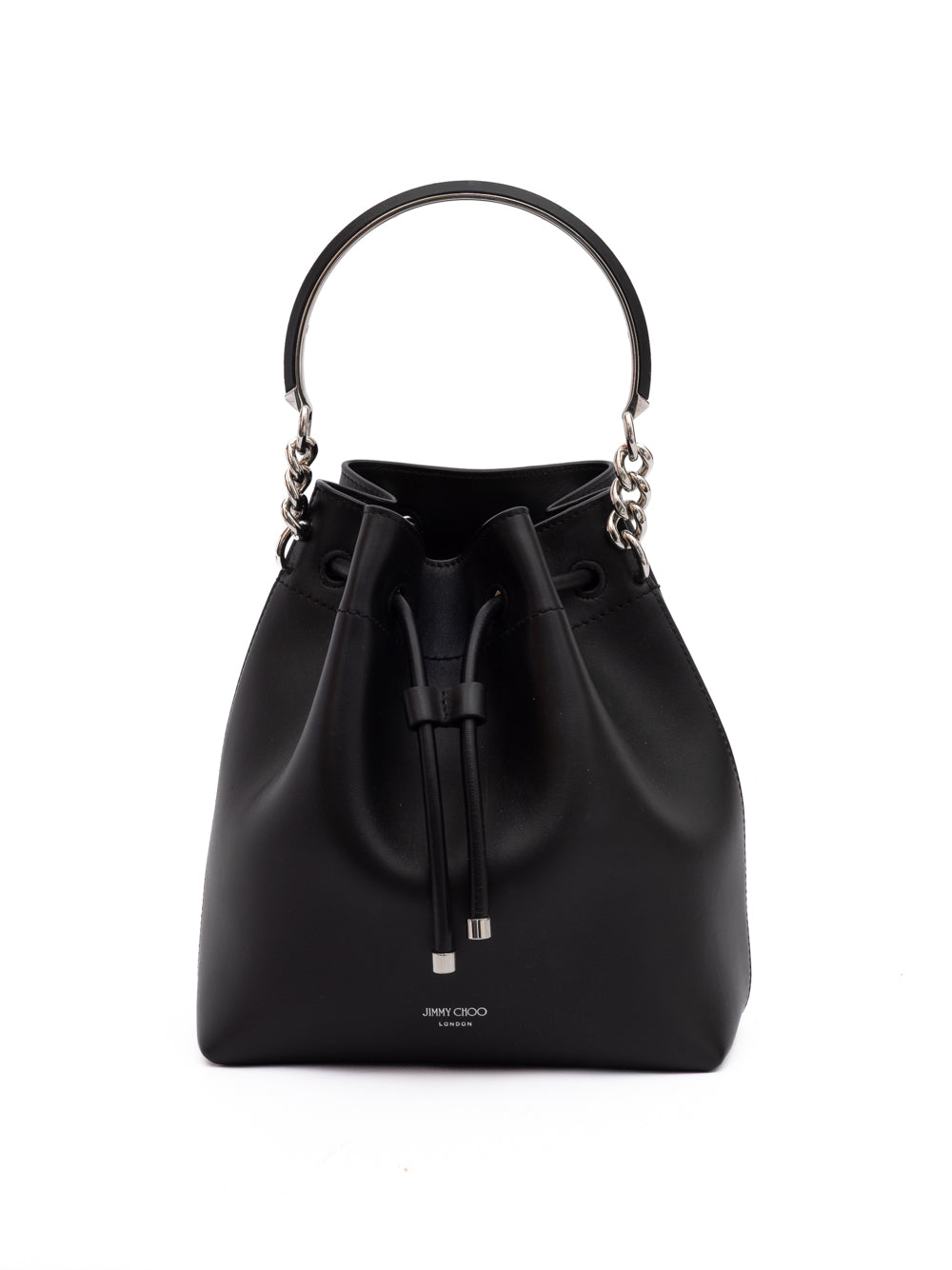 Jimmy Choo Black Leather Bucket Bag
