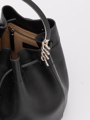 Jimmy Choo Black Leather Bucket Bag