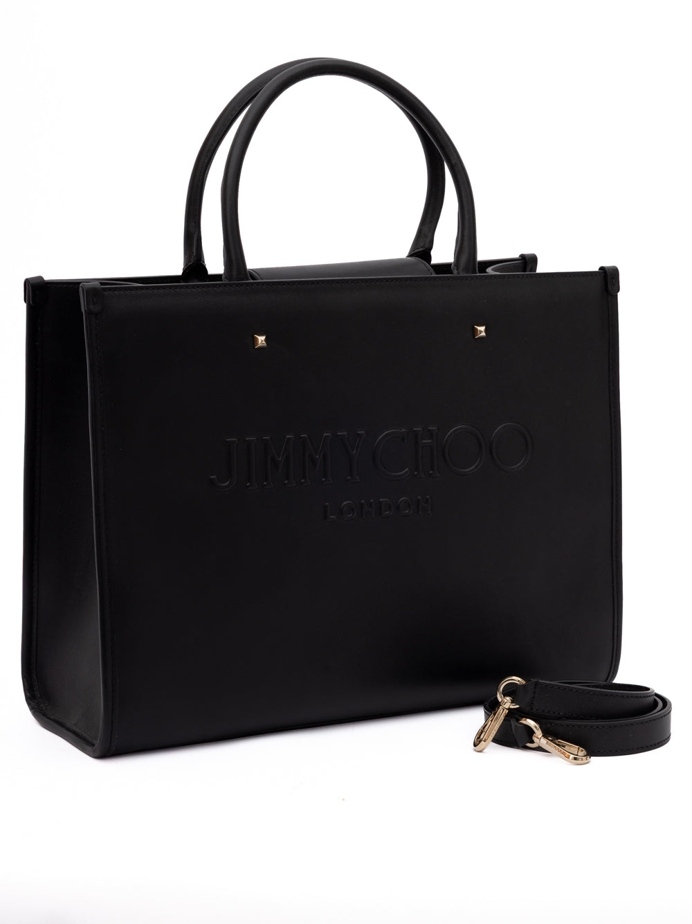 Jimmy Choo Black Calf Leather Tote Bag
