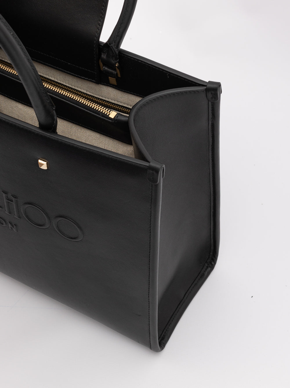 Jimmy Choo Black Calf Leather Tote Bag