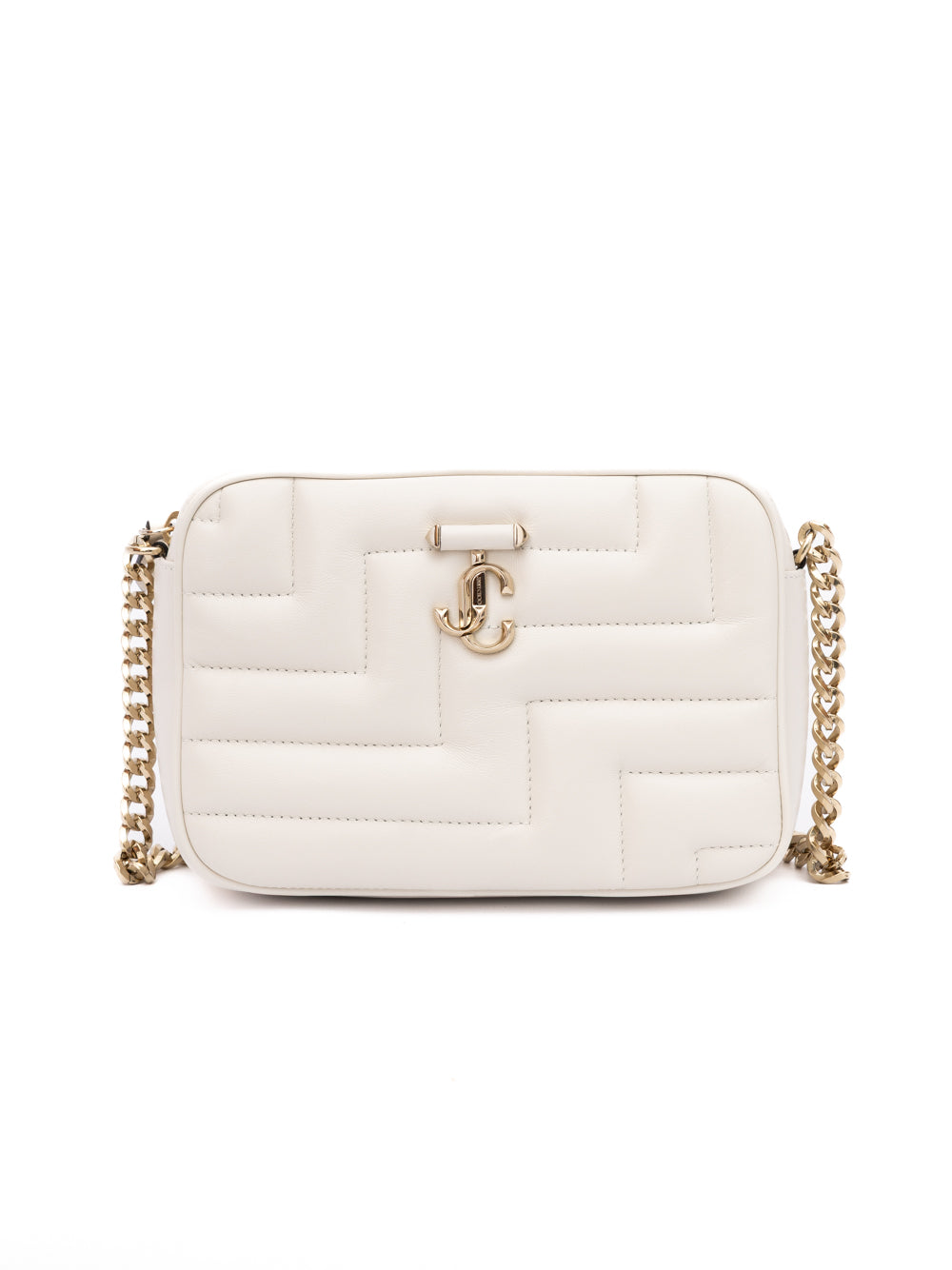 Jimmy Choo White Nappa Leather Crossbody Bag