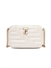 Jimmy Choo White Nappa Leather Crossbody Bag