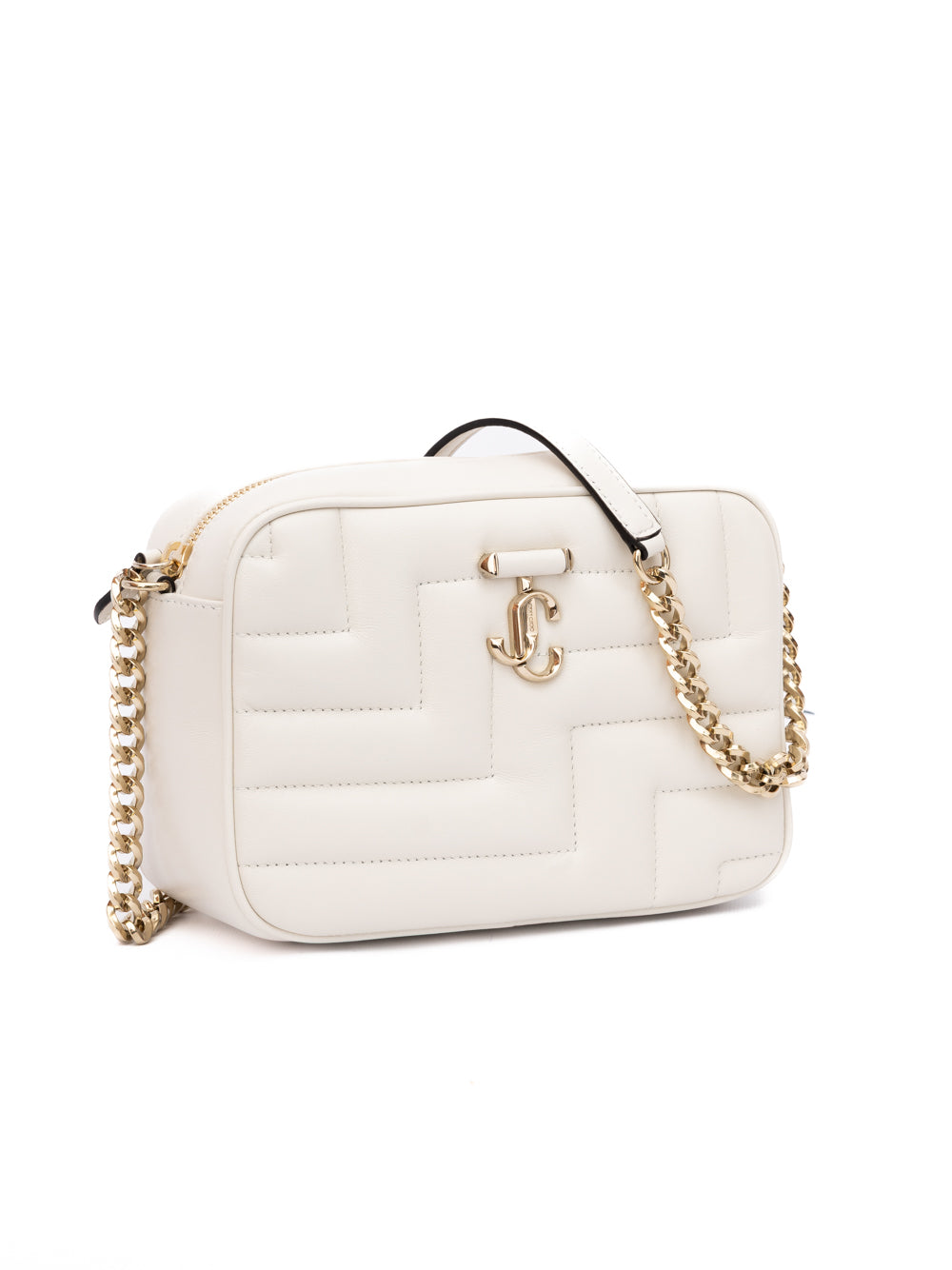 Jimmy Choo White Nappa Leather Crossbody Bag