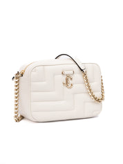 Jimmy Choo White Nappa Leather Crossbody Bag