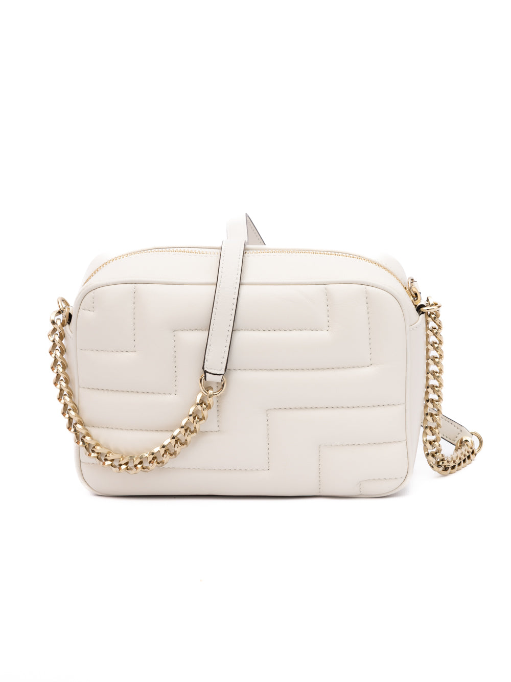 Jimmy Choo White Nappa Leather Crossbody Bag