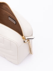 Jimmy Choo White Nappa Leather Crossbody Bag