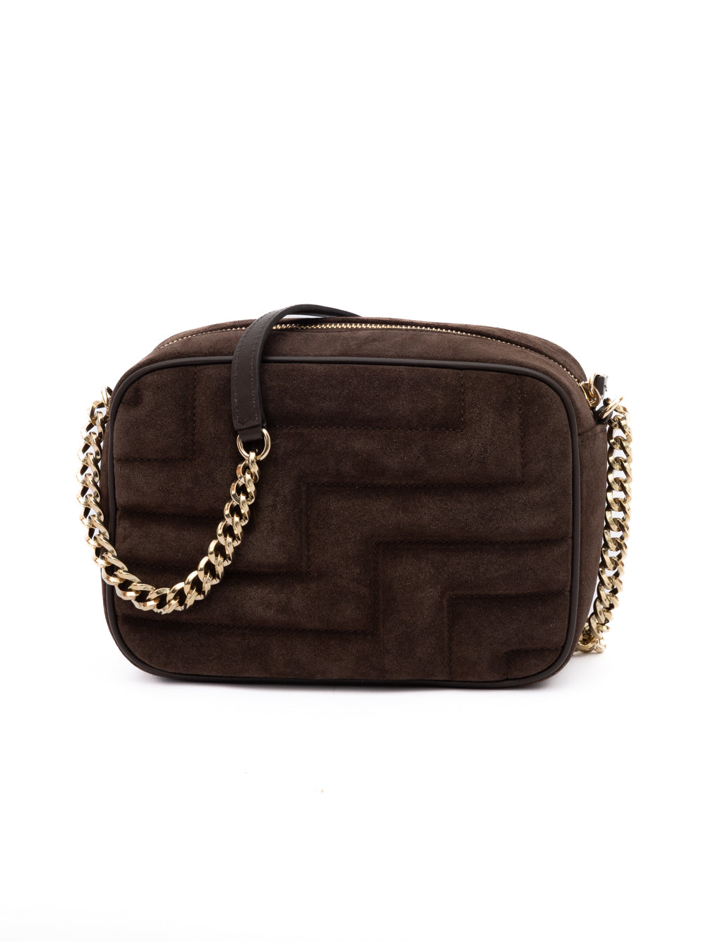 Jimmy Choo Chocolate Brown Suede Camera Crossbody Bag