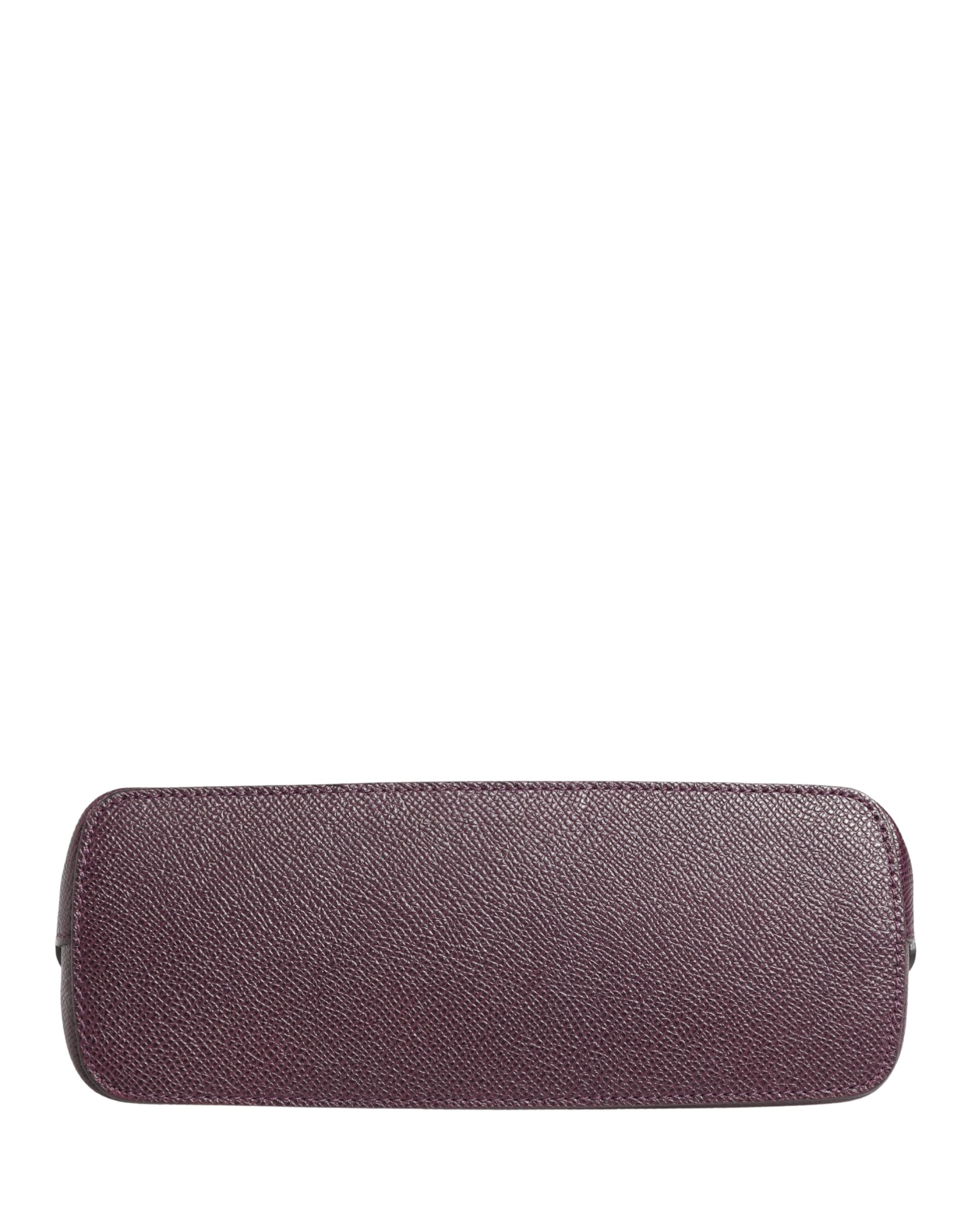 Dolce & Gabbana Dark Purple Calfskin DG Logo Pouch Wallet