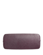 Dolce & Gabbana Dark Purple Calfskin Zip Around Pouch Wallet
