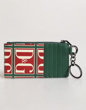 Dolce & Gabbana Green Calf Leather Card Holder Wallet