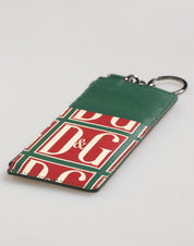 Dolce & Gabbana Green Calf Leather Card Holder Wallet