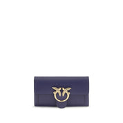 PINKO Blue Calf Leather Shoulder Bag