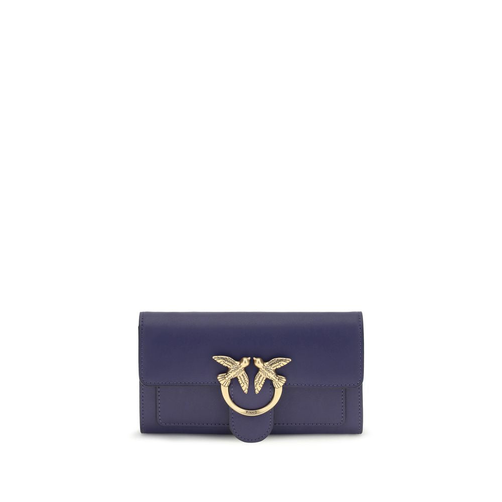 PINKO Blue Calf Leather Wallet