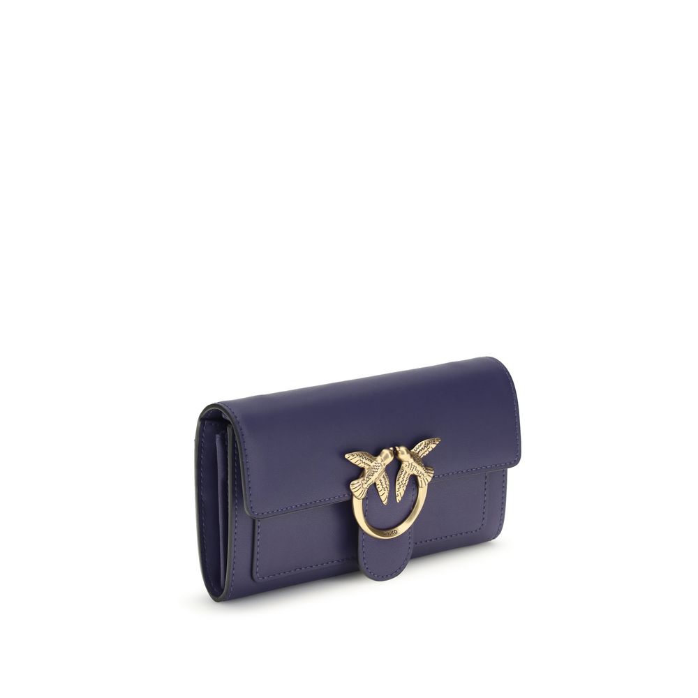PINKO Blue Calf Leather Wallet