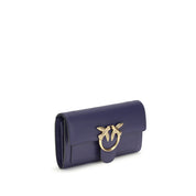 PINKO Blue Calf Leather Wallet