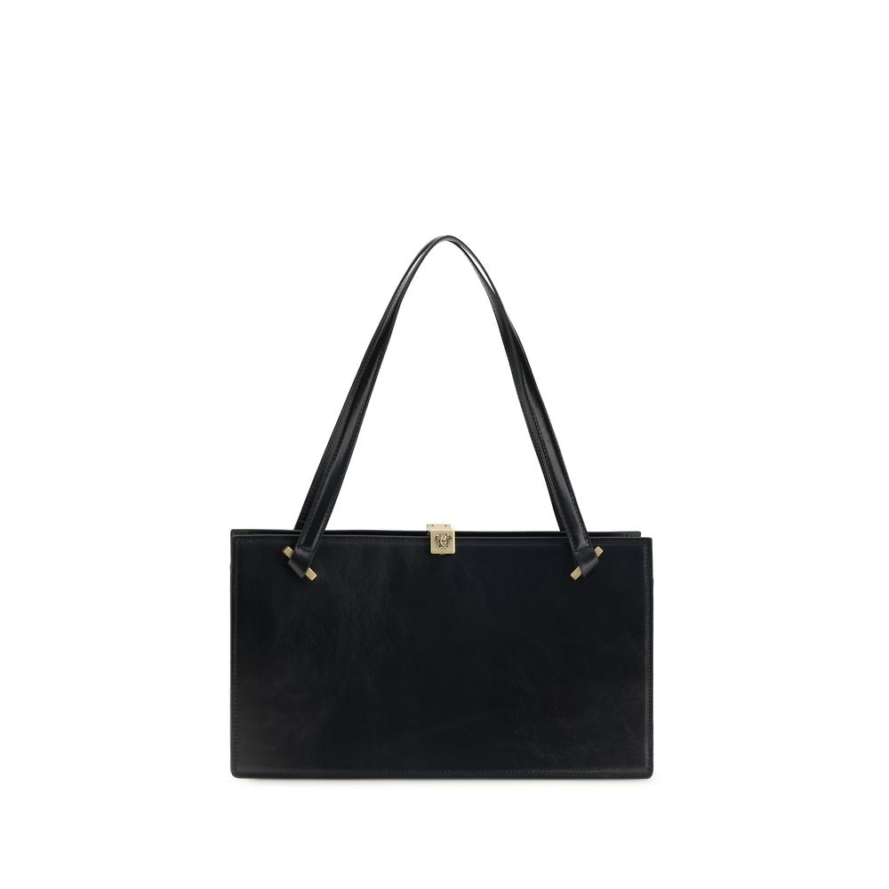 Versace Black Calf Leather Shoulder Bag