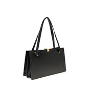 Versace Black Calf Leather Shoulder Bag