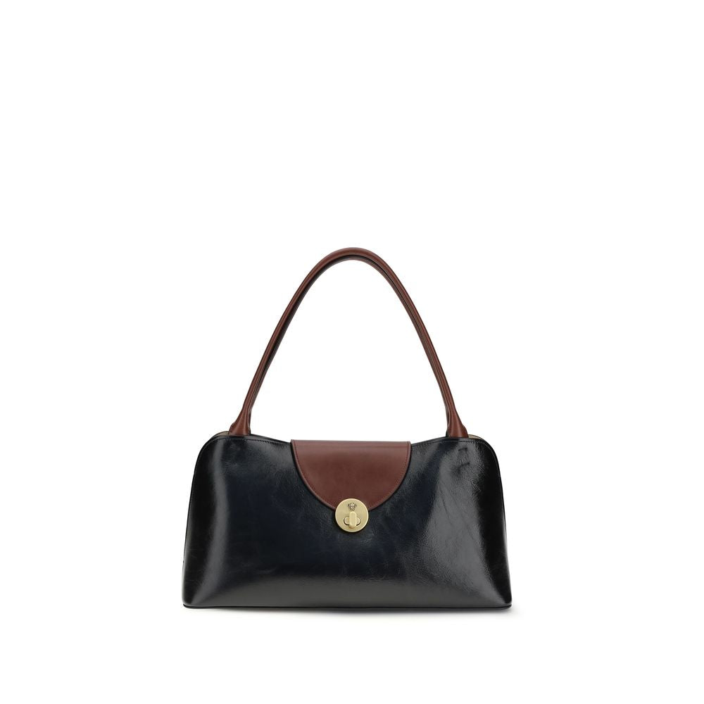 Versace Black Calf Leather Shoulder Bag