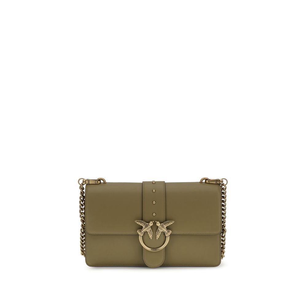 PINKO Bicolor Calf Leather Shoulder Bag