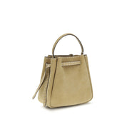 Tory Burch Beige Suede Nappa Leather Romy Bucket Bag