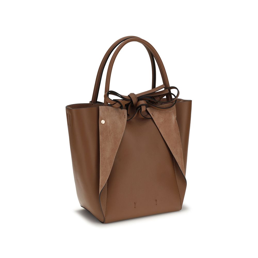 Gabriela Hearst Brown Lambskin Suede Shoulder Bag